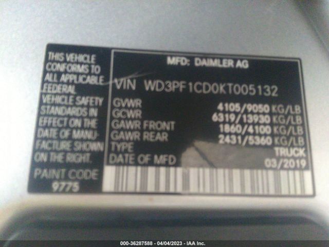 WD3PF1CD0KT005132 Mercedes-Benz SPRINTER CARGO VAN