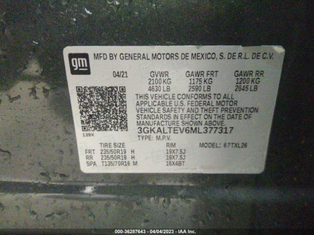 3GKALTEV6ML377317 GMC Terrain Sle
