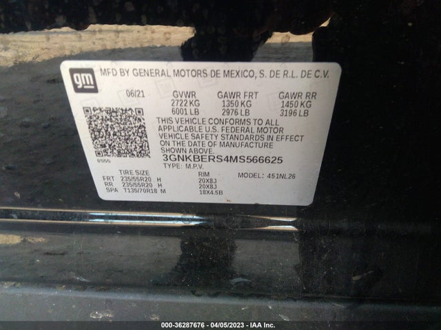 Chevrolet BLAZER RS 2021 3GNKBERS4MS566625 Image 9