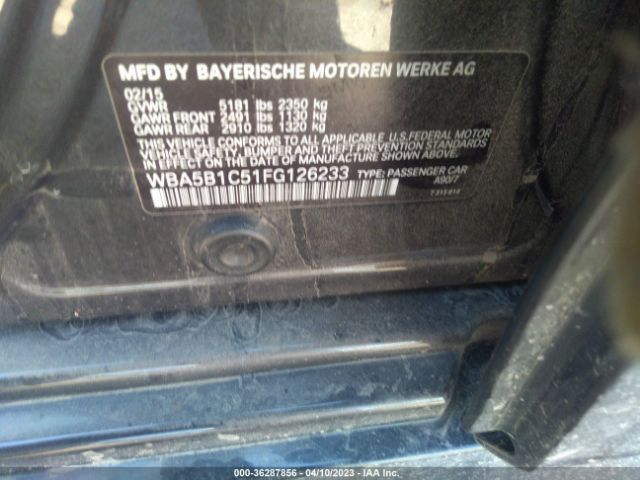WBA5B1C51FG126233 BMW 5 Series 535i