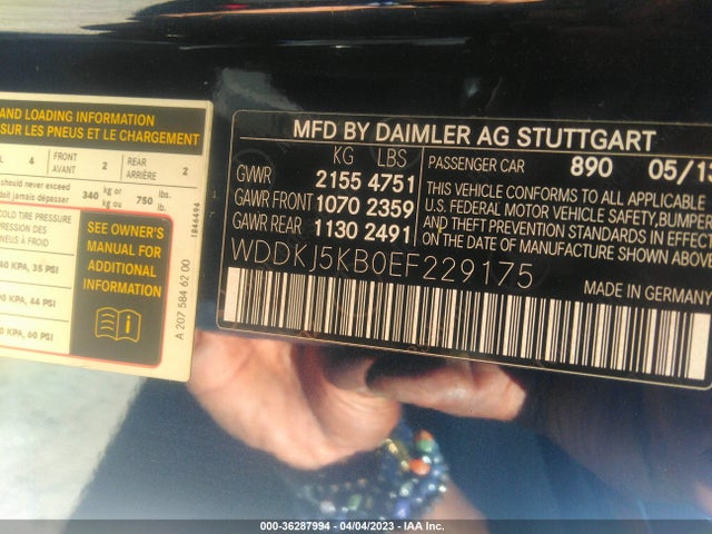 WDDKJ5KB0EF229175 Mercedes-Benz E-class E 350