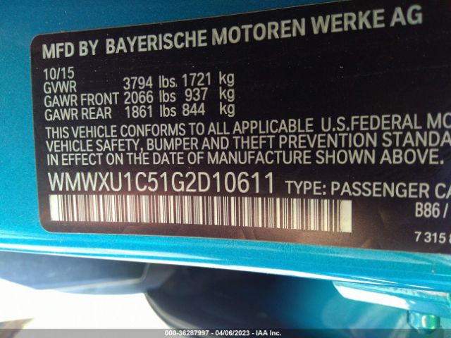 WMWXU1C51G2D10611 Mini COOPER HARDTOP 4 DOOR