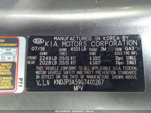 KNDJP3A59G7401267 KIA SOUL +