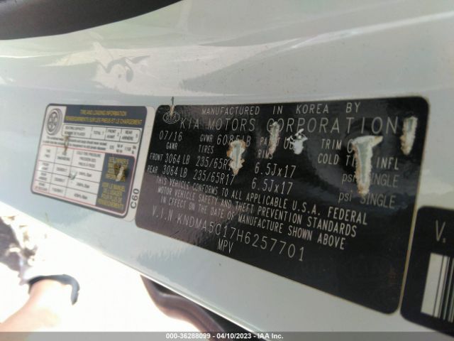 KNDMA5C17H6257701 KIA Sedona L