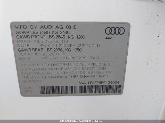 WA1LFAFP6FA124034 Audi Q5 Premium Plus