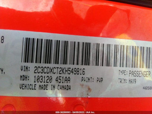 Dodge CHARGER R/T 2019 2C3CDXCT2KH549816 Image 9