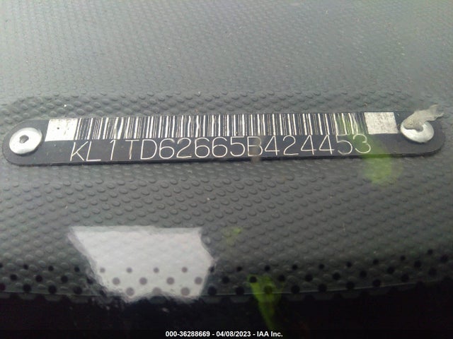 2005 CHEVROLET AVEO SVM VIN: KL1TD62665B424453