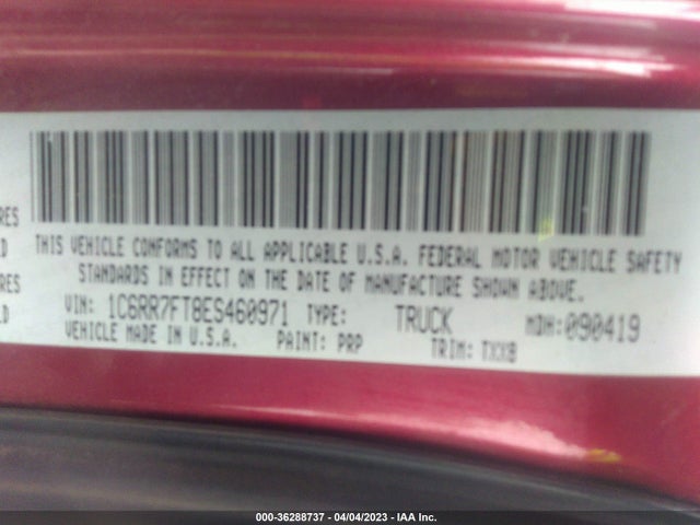 RAM 1500 Tradesman 2014 1C6RR7FT8ES460971 Image 10