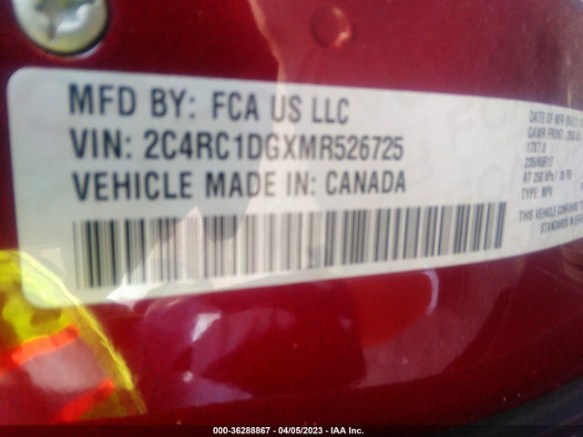 Chrysler Voyager Lxi 2021 2C4RC1DGXMR526725 Image 9