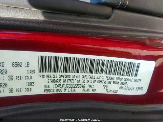 1C4RJFJG3EC226946 Jeep Grand Cherokee Summit