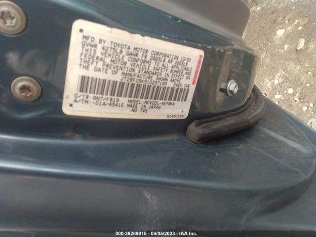 2001 TOYOTA CAMRY LE/XLE VIN: JT2BF28K910297188