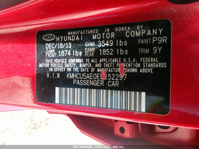 Hyundai ACCENT SE 2014 KMHCU5AE0EU152297 Image 10