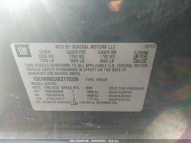 Chevrolet Silverado 1500 Lt 2014 1GCVKREC9EZ175339 Image 10
