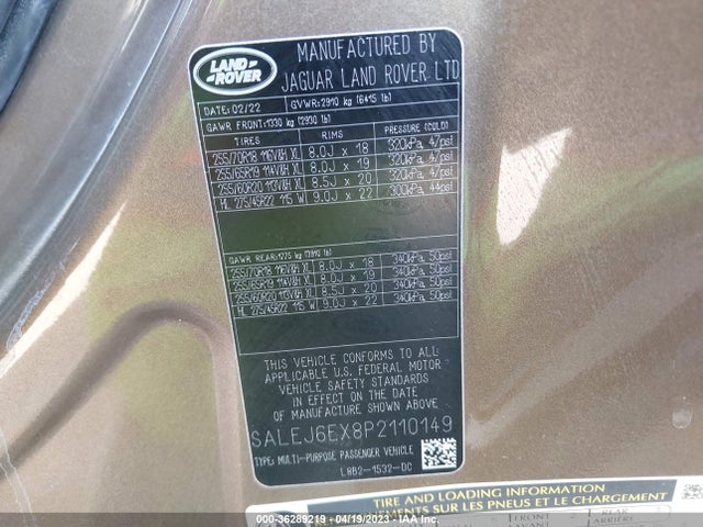 2023 Land Rover Defender, VIN: SALEJ6EX8P2110149