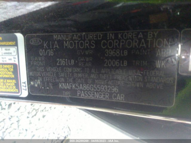 KNAFK5A86G5593296 KIA Forte 5-door Lx
