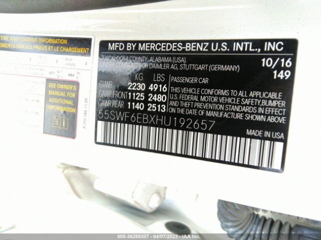 55SWF6EBXHU192657 Mercedes-Benz C-class Amg C 43