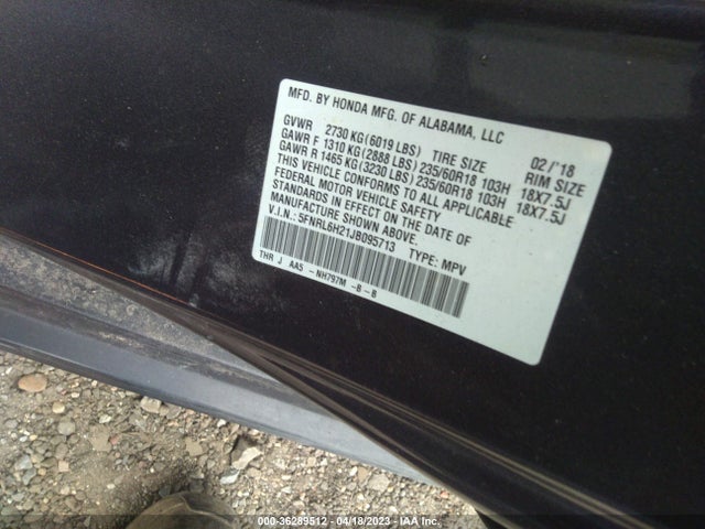 Honda ODYSSEY LX 2018 5FNRL6H21JB095713 Image 9