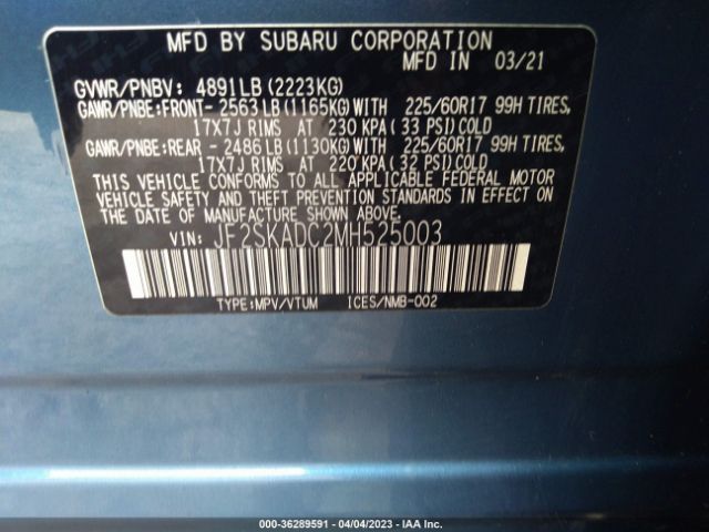 JF2SKADC2MH525003 Subaru Forester