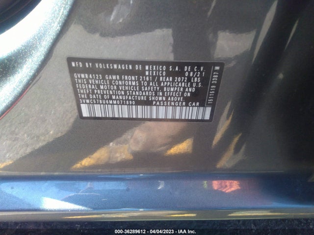 3VWC57BU6MM071890 Volkswagen Jetta S/se/r-line