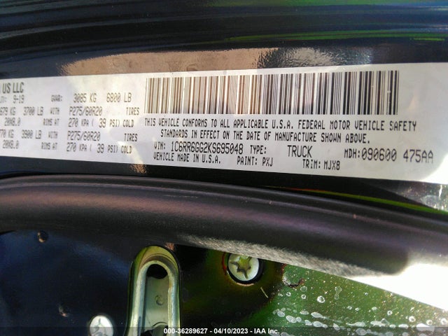 1C6RR6GG2KS695048 RAM 1500 Classic Warlock