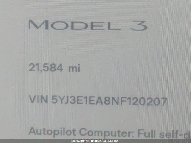 Tesla MODEL 3 2022 5YJ3E1EA8NF120207 Image 7