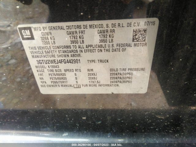 3GTU2WEJ4FG442901 GMC Sierra 1500 Denali