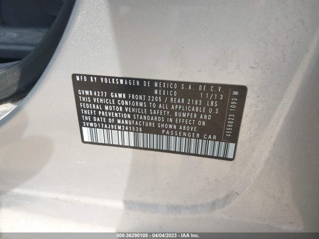 3VWD17AJ9EM241538 Volkswagen Jetta Sedan Se