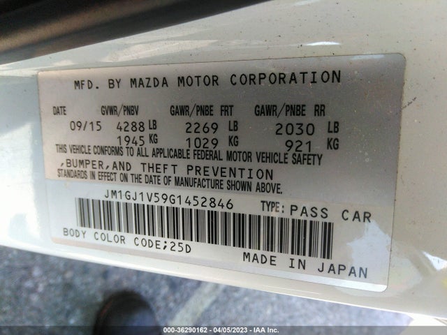 Mazda Mazda6 I Touring 2016 JM1GJ1V59G1452846 Image 10