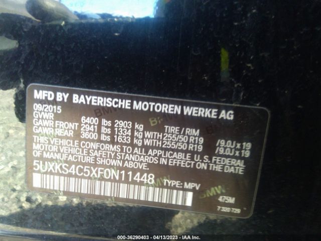 5UXKS4C5XF0N11448 BMW X5 Xdrive35d