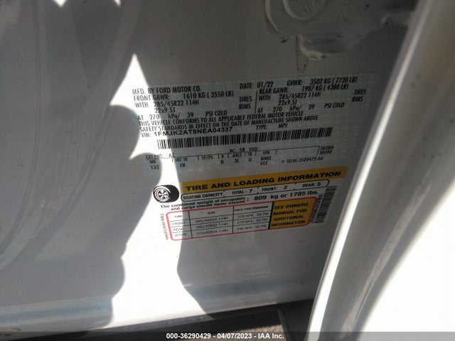 Ford Expedition Max Limited 2022 1FMJK2AT8NEA04337 Image 9