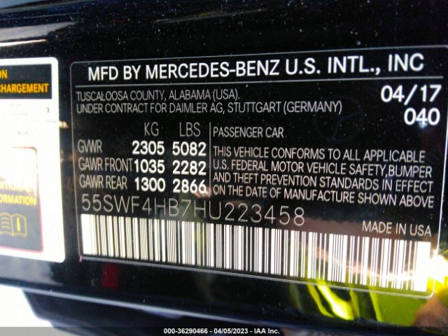 55SWF4HB7HU223458 Mercedes-Benz C-class C 350e