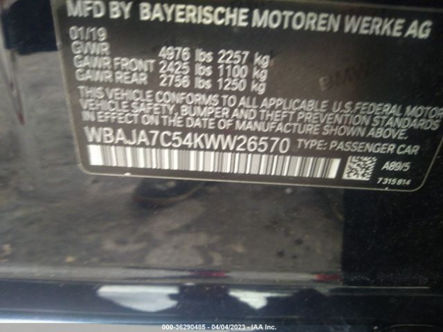 WBAJA7C54KWW26570 BMW 5 Series 530i Xdrive