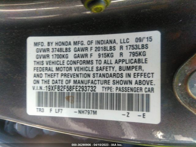 19XFB2F58FE293732 Honda Civic Sedan Lx