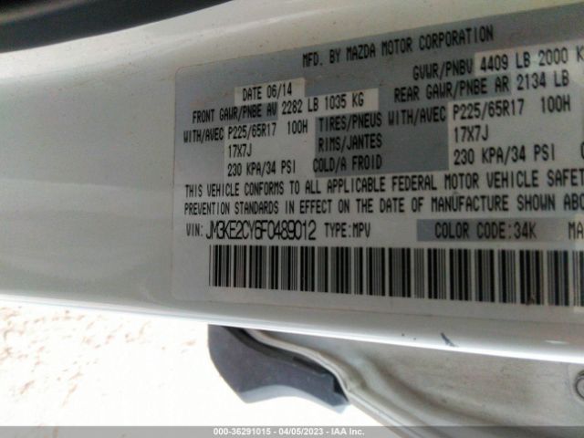 JM3KE2CY6F0489012 Mazda Cx-5 Touring