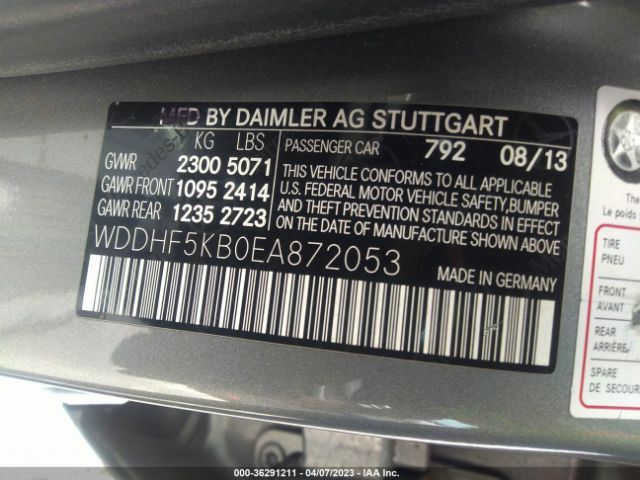 WDDHF5KB0EA872053 Mercedes-Benz E-class E 350