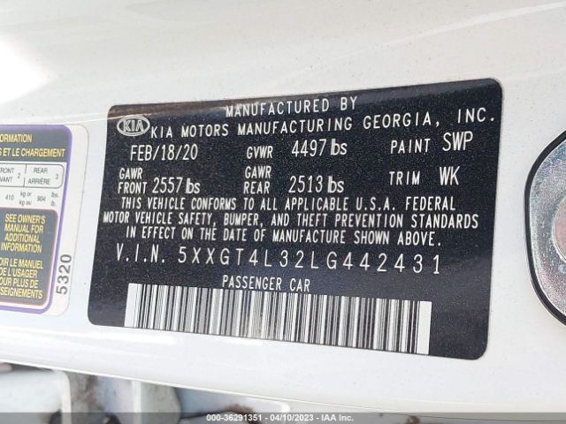 5XXGT4L32LG442431 KIA Optima S