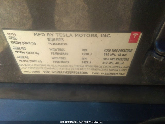 5YJSA1H25FF088006 Tesla Model S 85d/p85d/70d/90d/p90d