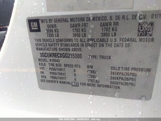 Chevrolet Silverado 1500 Lt 2016 3GCUKRECXGG215300 Image 11