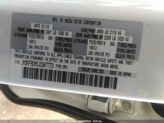 Mazda Cx-5 Grand Touring 2018 JM3KFBDM0J0347773 Image 10