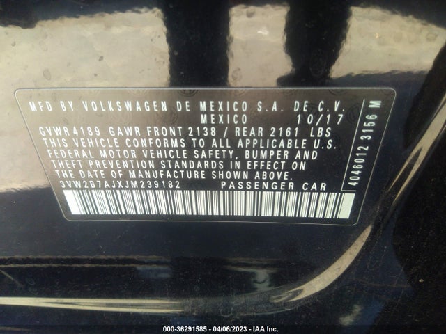 3VW2B7AJXJM239182 Volkswagen Jetta 1.4t S