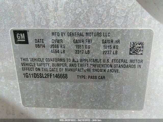 Chevrolet MALIBU LT 2015 1G11D5SL2FF146668 Image 9