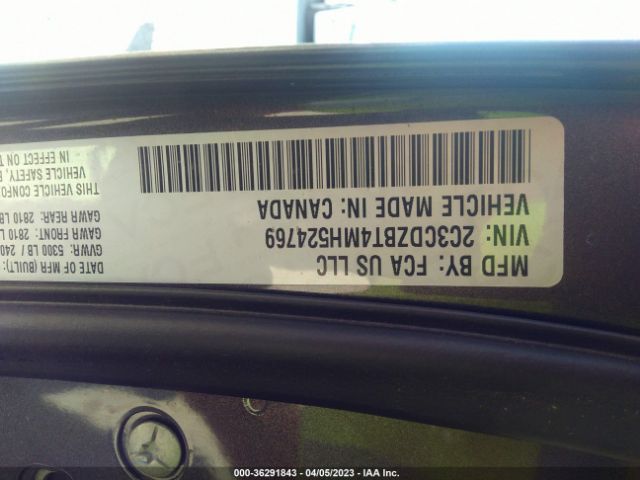 2C3CDZBT4MH524769 Dodge Challenger R/t