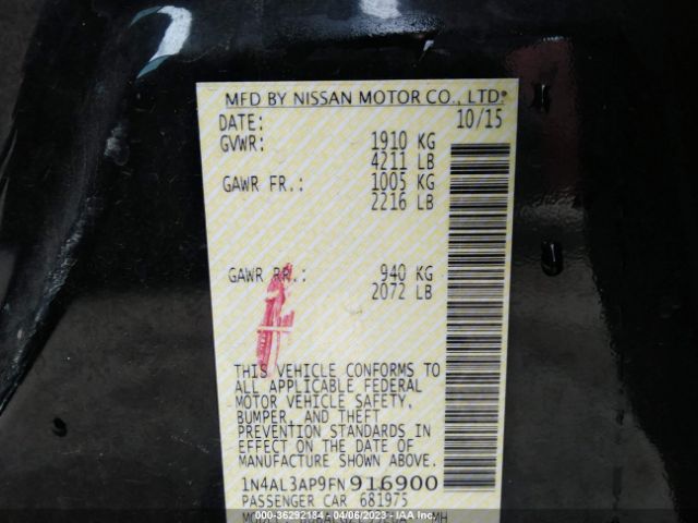 1N4AL3AP9FN916900 Nissan Altima 2.5 S
