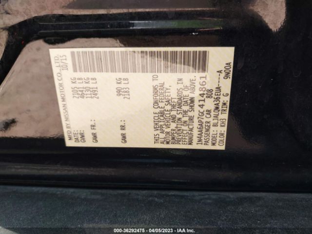 1N4AA6AP7GC414861 Nissan Maxima 3.5 S