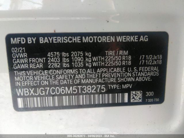 WBXJG7C06M5T38275 BMW X1 Sdrive28i