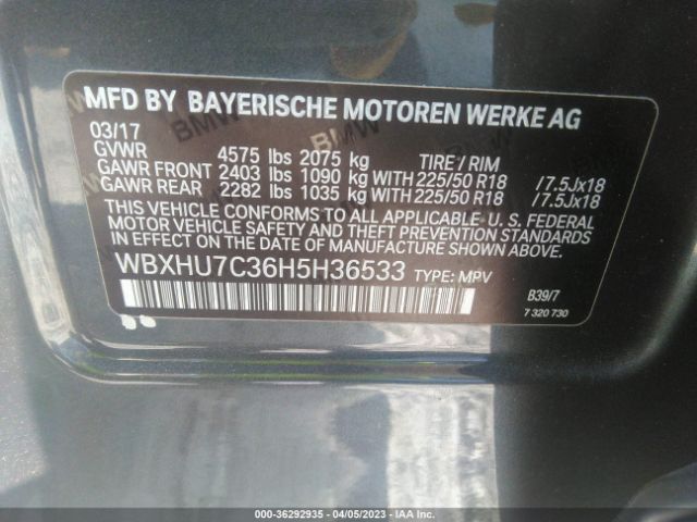 WBXHU7C36H5H36533 BMW X1 Sdrive28i