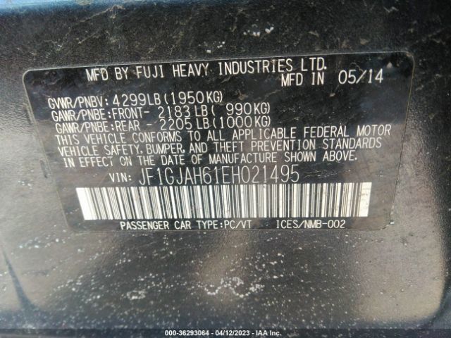 JF1GJAH61EH021495 Subaru Impreza Sedan Limited