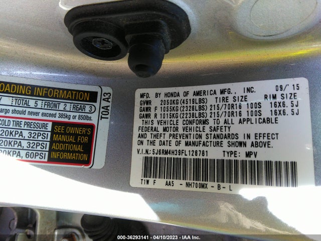 Honda CR-V LX 2015 5J6RM4H39FL126781 Image 9