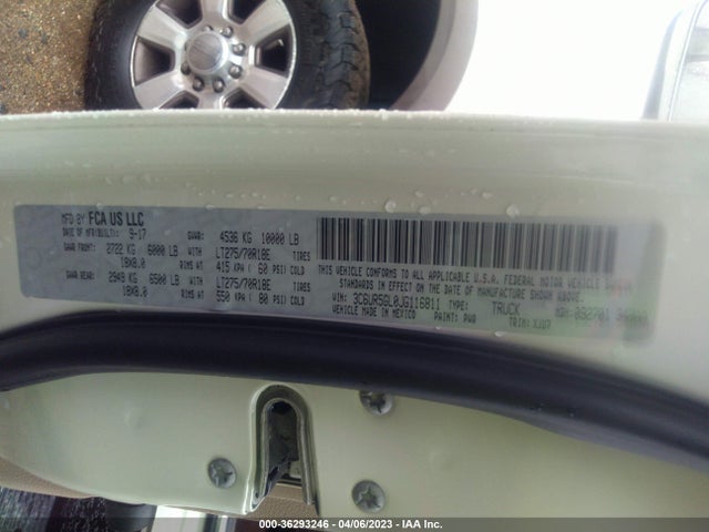 3C6UR5GL0JG116811 RAM 2500 Longhorn