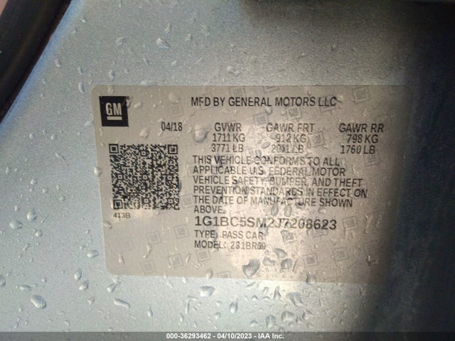 Chevrolet Cruze Ls Auto 2018 1G1BC5SM2J7208623 Image 9